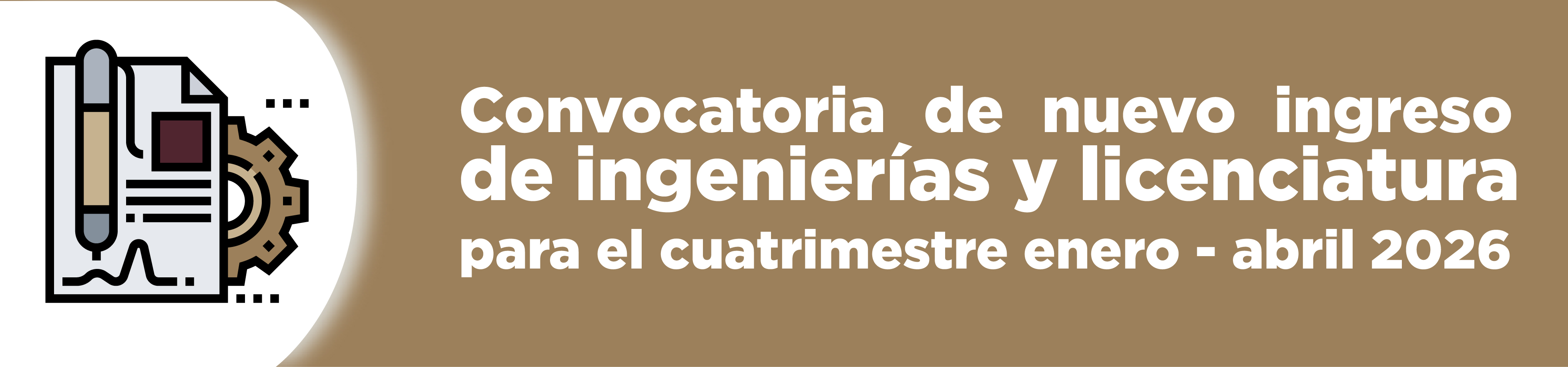 Convocatoria de nuevo ingreso 2026