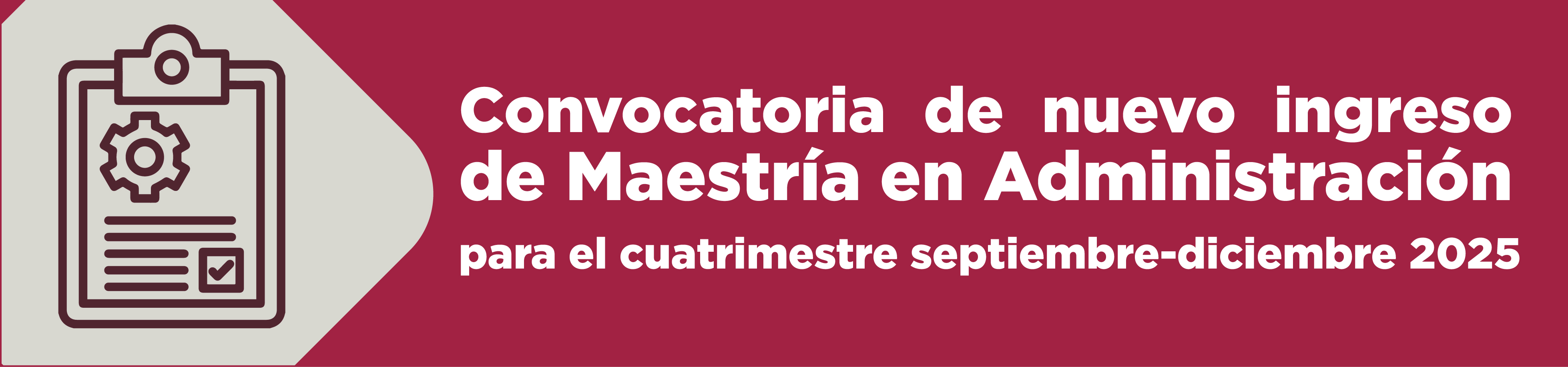 Convocatoria de nuevo ingreso MAD